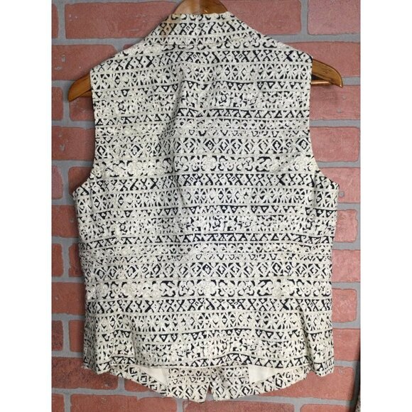 Vintage Carlisle Women Printed Sleeveless Button-Up Top/Vest & Shorts Set Size 8 - Picture 5 of 10